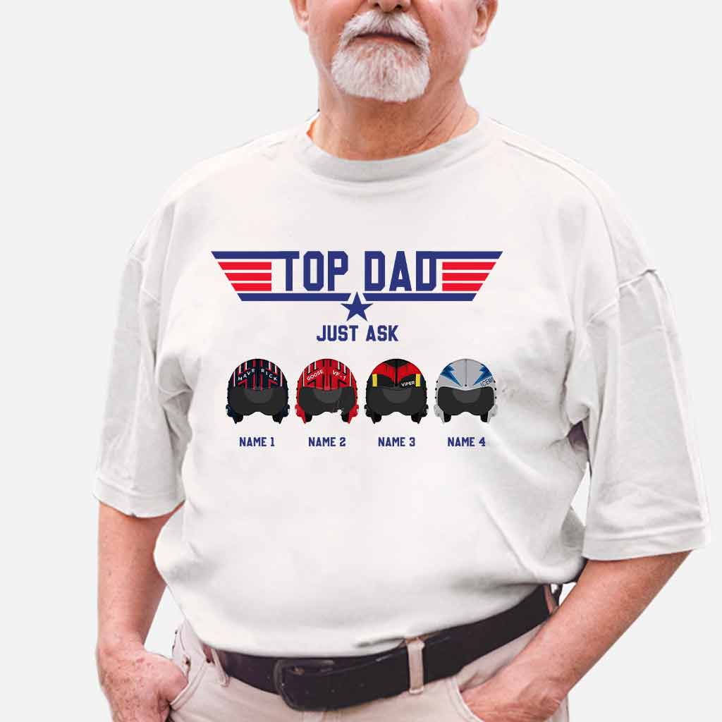 Personalized Top Dad T-shirt & Hoodie Custom Names Gift for Father's Day T-shirt & Hoodie GradoCreations