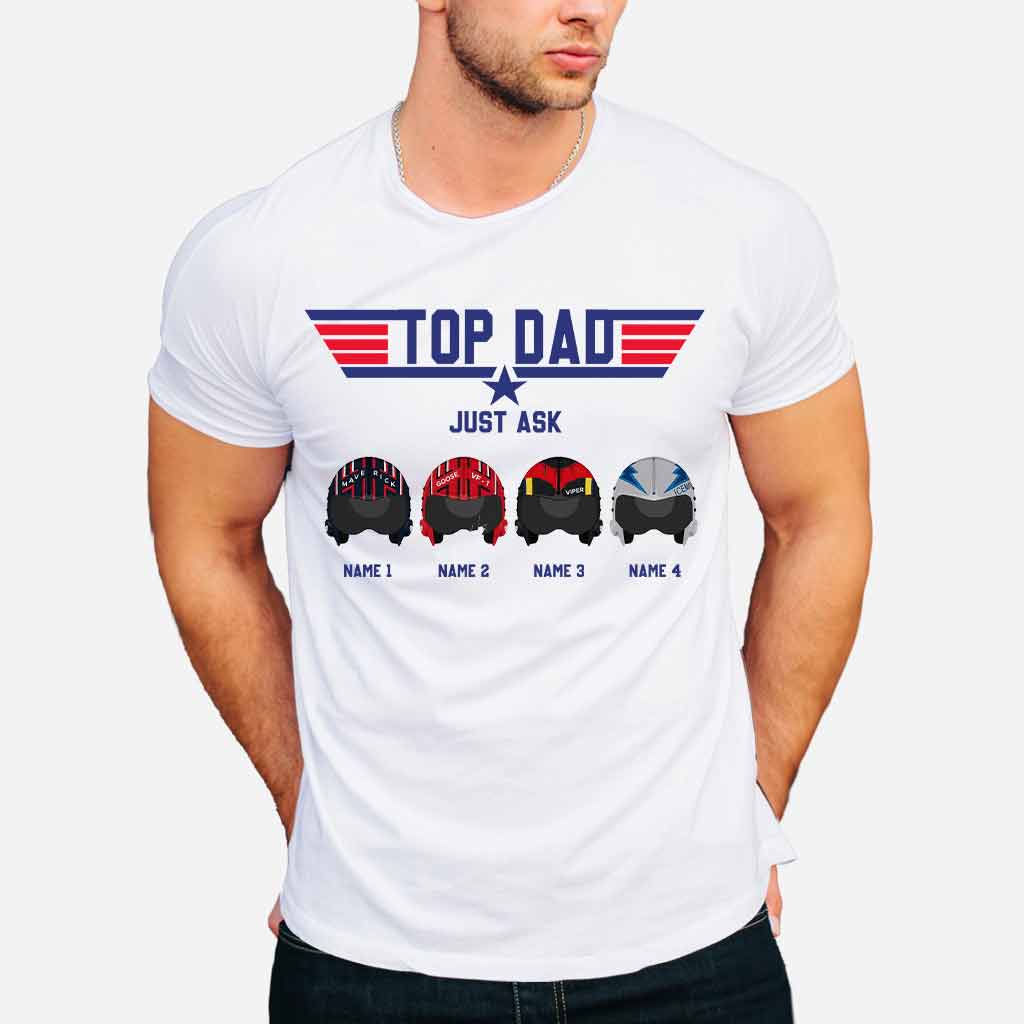 Personalized Top Dad T-shirt & Hoodie Custom Names Gift for Father's Day T-shirt & Hoodie GradoCreations
