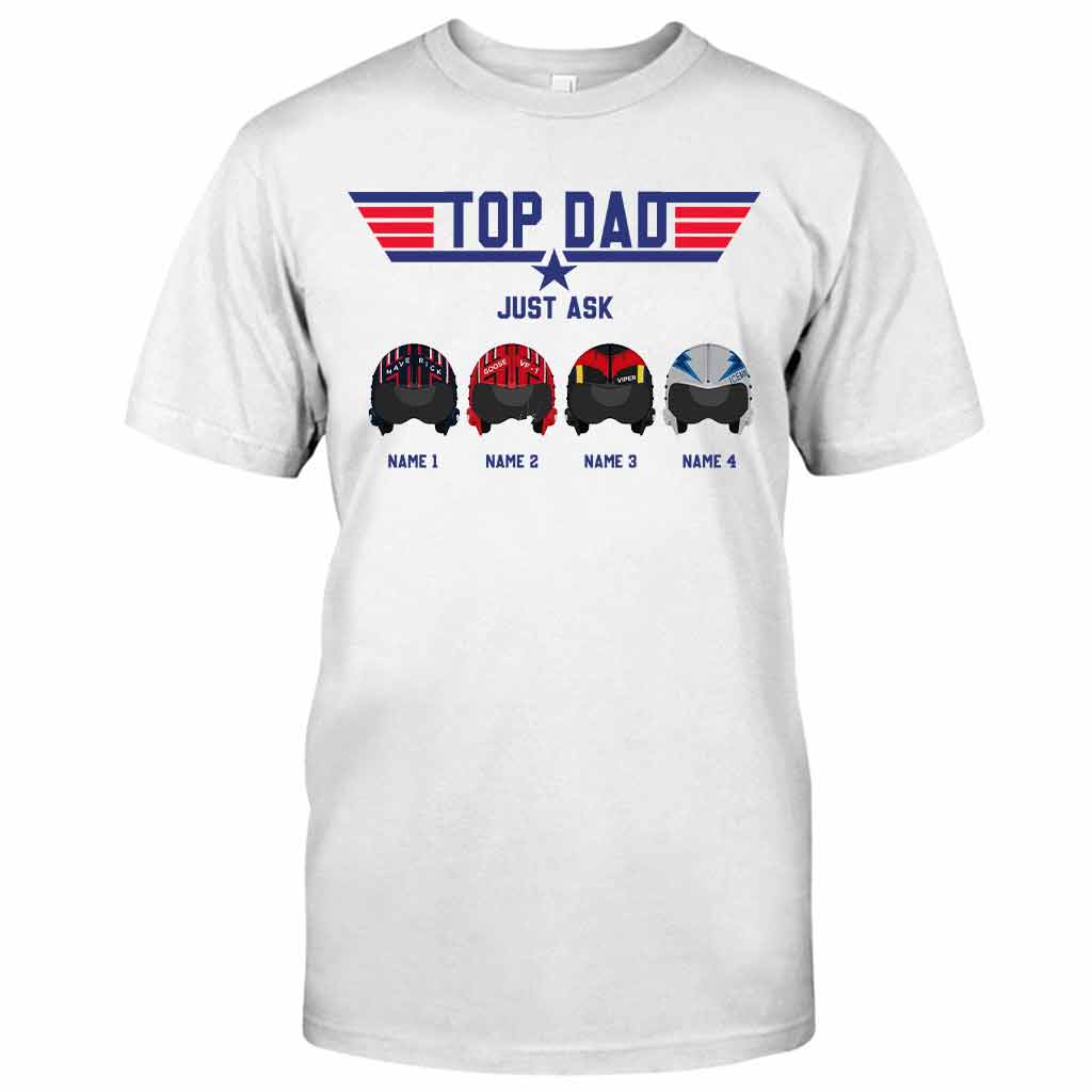 Personalized Top Dad T-shirt & Hoodie Custom Names Gift for Father's Day T-shirt & Hoodie GradoCreations
