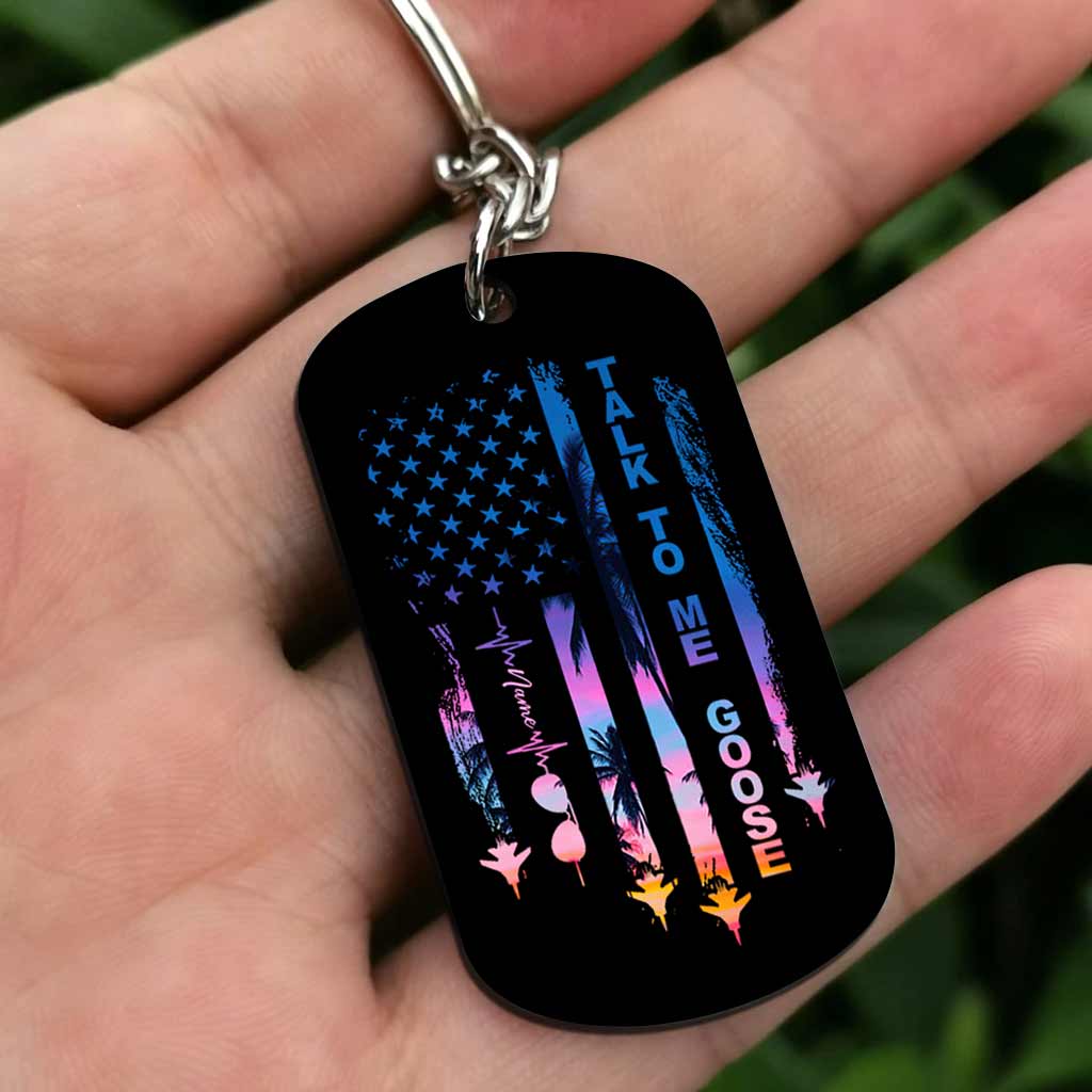 Personalized Independence Day Stainless Steel Keychain Gift Stainless Steel Keychain GradoCreations