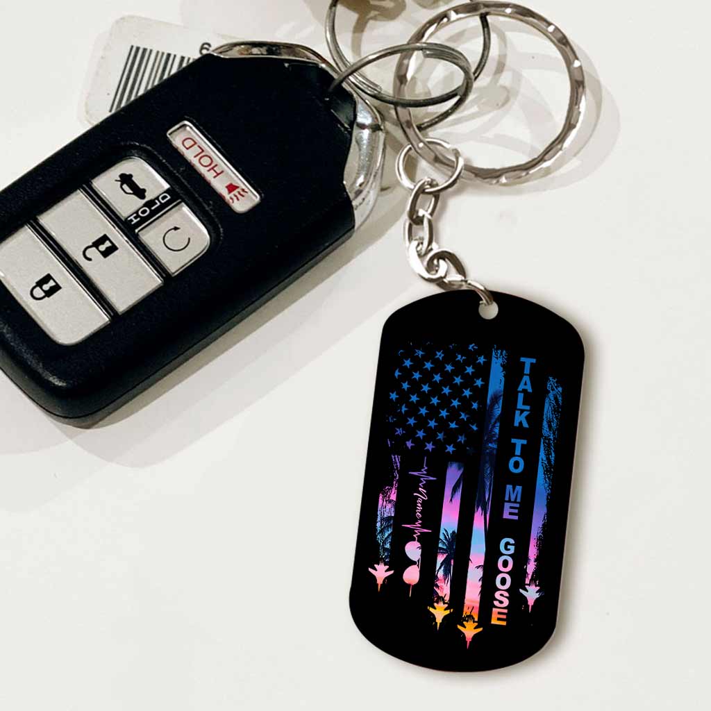 Personalized Independence Day Stainless Steel Keychain Gift Stainless Steel Keychain GradoCreations