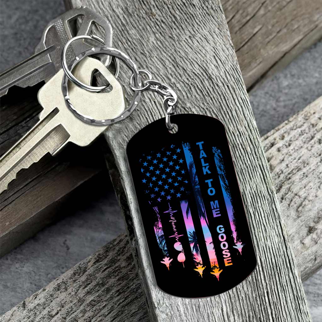 Personalized Independence Day Stainless Steel Keychain Gift Stainless Steel Keychain GradoCreations