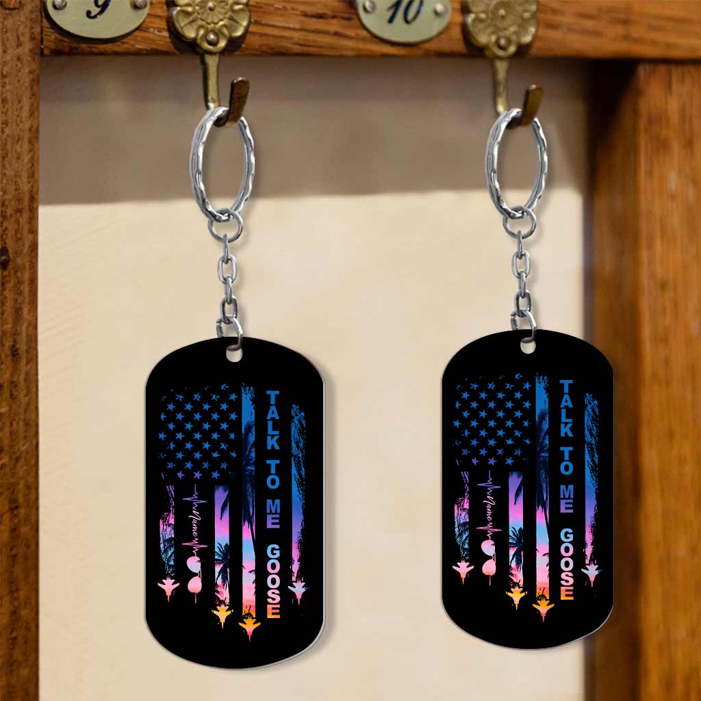 Personalized Independence Day Stainless Steel Keychain Gift Stainless Steel Keychain GradoCreations