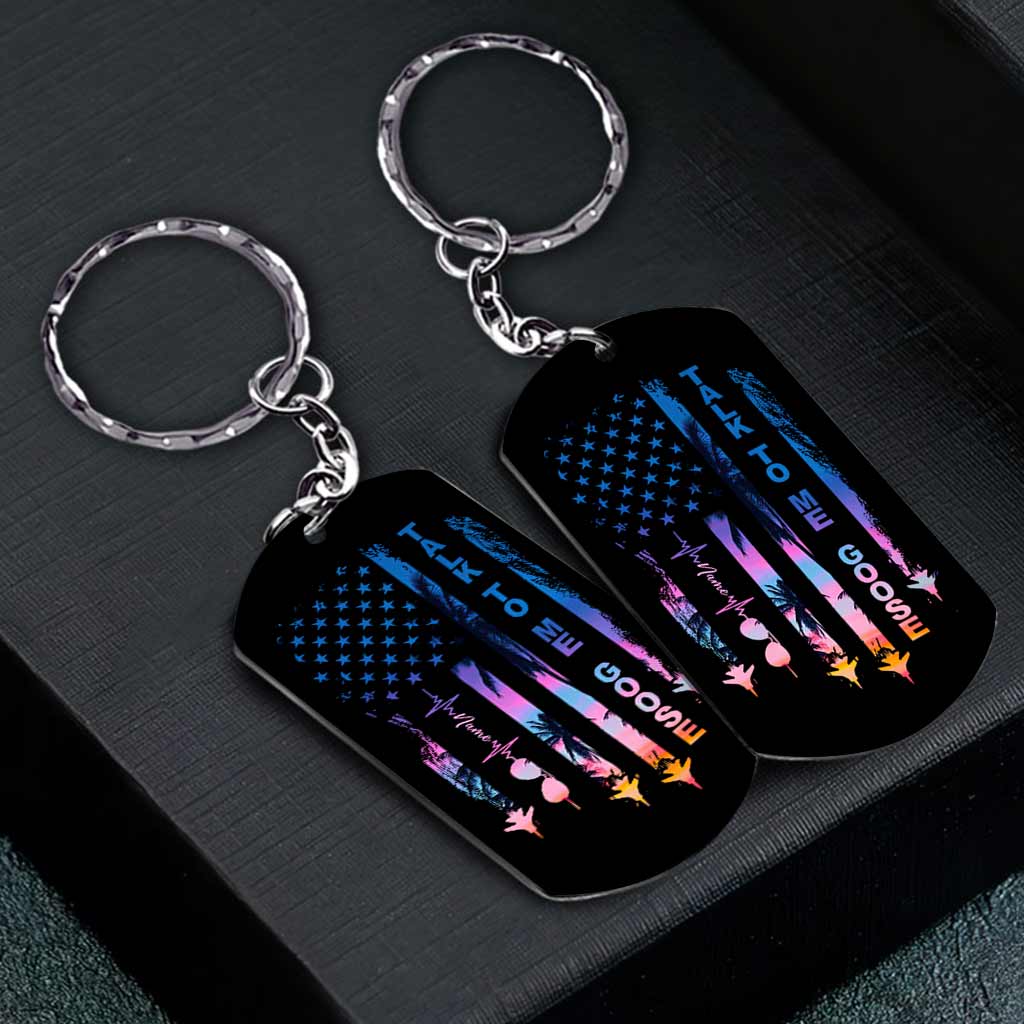 Personalized Independence Day Stainless Steel Keychain Gift Stainless Steel Keychain GradoCreations