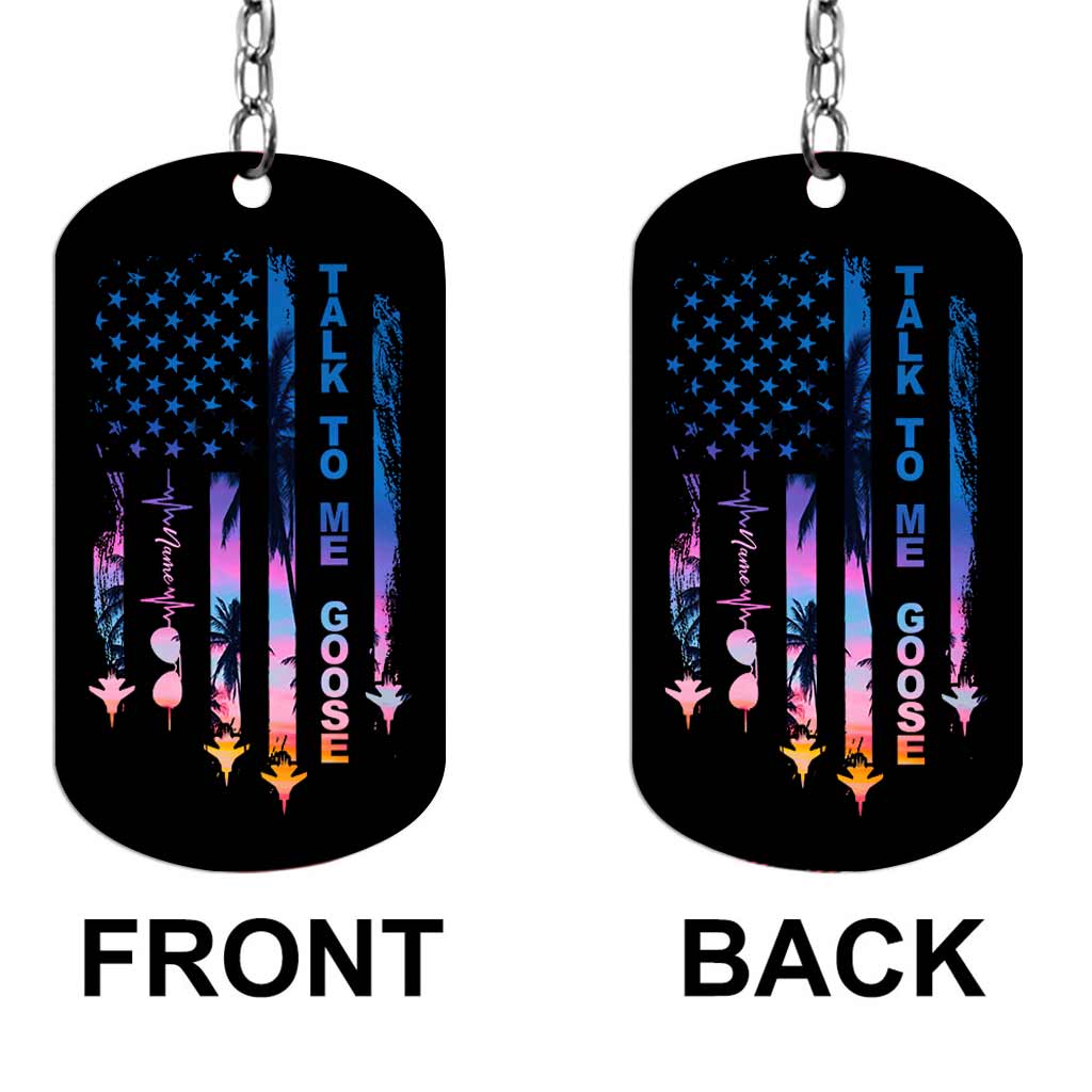 Personalized Independence Day Stainless Steel Keychain Gift Stainless Steel Keychain GradoCreations