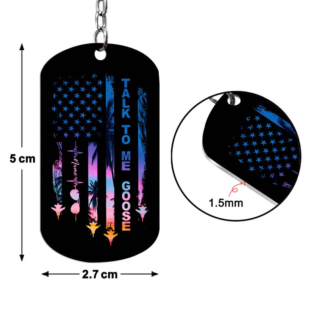 Personalized Independence Day Stainless Steel Keychain Gift Stainless Steel Keychain GradoCreations