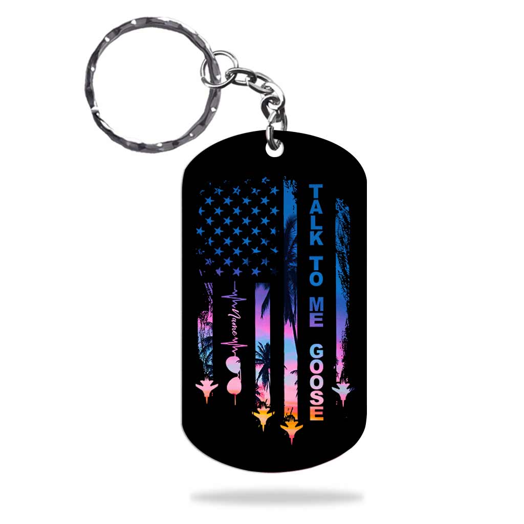 Personalized Independence Day Stainless Steel Keychain Gift Stainless Steel Keychain GradoCreations