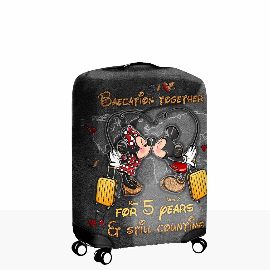 Personalized Mickey & Minnie Luggage Cover Custom Name Gift for Couples Luggage Cover GradoCreations
