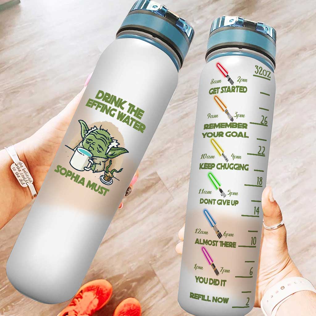 Personalized Water Tracker Bottle Custom Name Infuser Gift Water Tracker Bottle GradoCreations