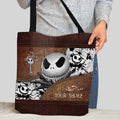 Personalized Nightmare Tote Bag Custom Name Halloween Gift Tote Bag GradoCreations