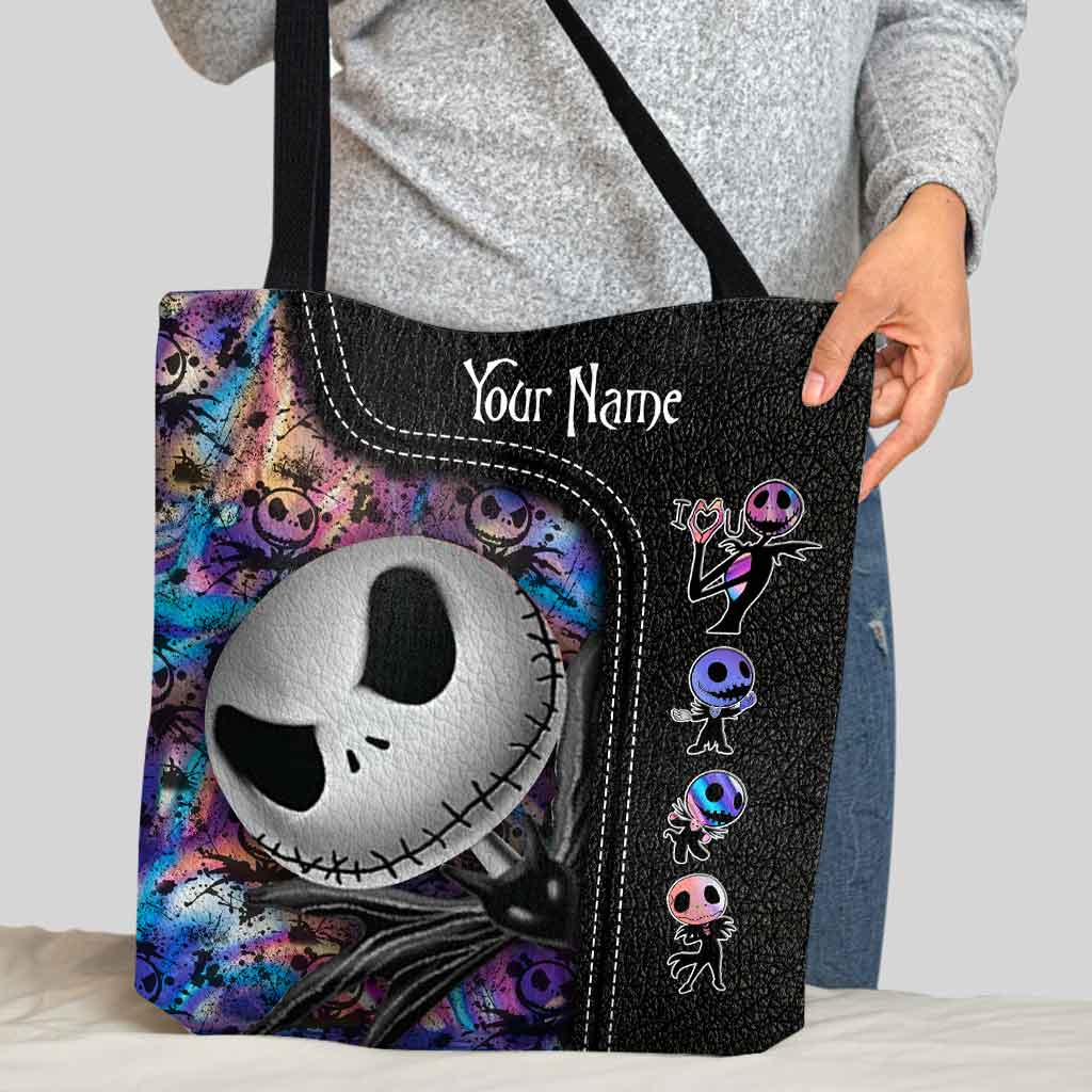 Personalized Nightmare Tote Bag Custom Name Halloween Gift Tote Bag GradoCreations