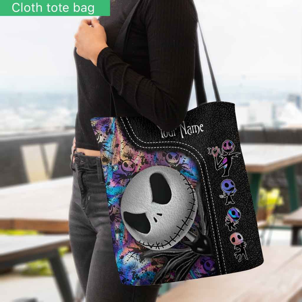 Personalized Nightmare Tote Bag Custom Name Halloween Gift Tote Bag GradoCreations