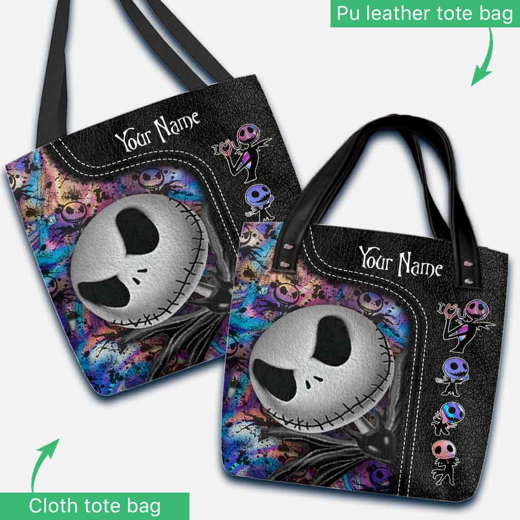 Personalized Nightmare Tote Bag Custom Name Halloween Gift Tote Bag GradoCreations
