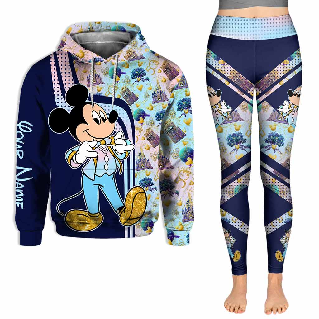 Personalized Mickey Mouse Hoodie and Leggings Set for Kids Hoodie & Leggings GradoCreations