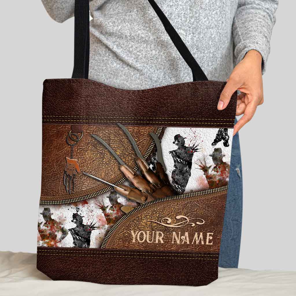 Personalized Nightmare Tote Bag Custom Name Gift for Horror Lovers Tote Bag GradoCreations