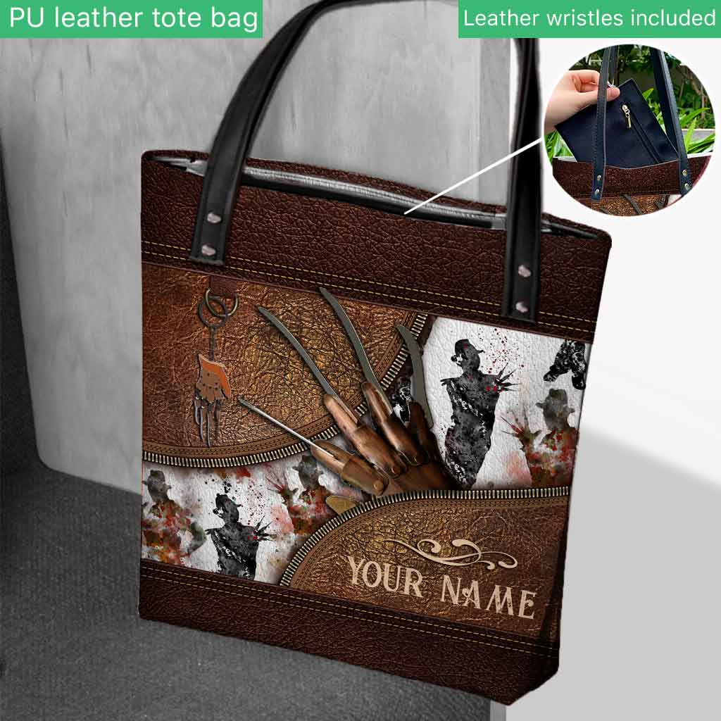 Personalized Nightmare Tote Bag Custom Name Gift for Horror Lovers Tote Bag GradoCreations