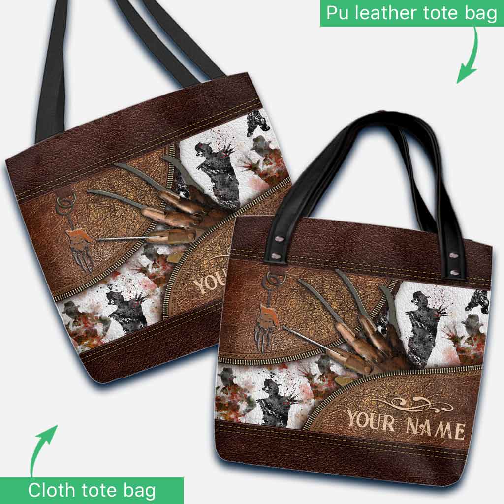 Personalized Nightmare Tote Bag Custom Name Gift for Horror Lovers Tote Bag GradoCreations