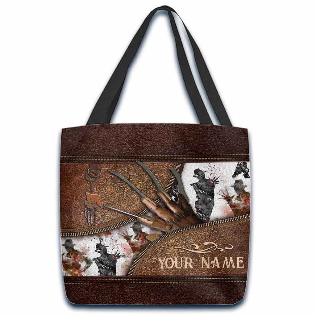 Personalized Nightmare Tote Bag Custom Name Gift for Horror Lovers Tote Bag GradoCreations