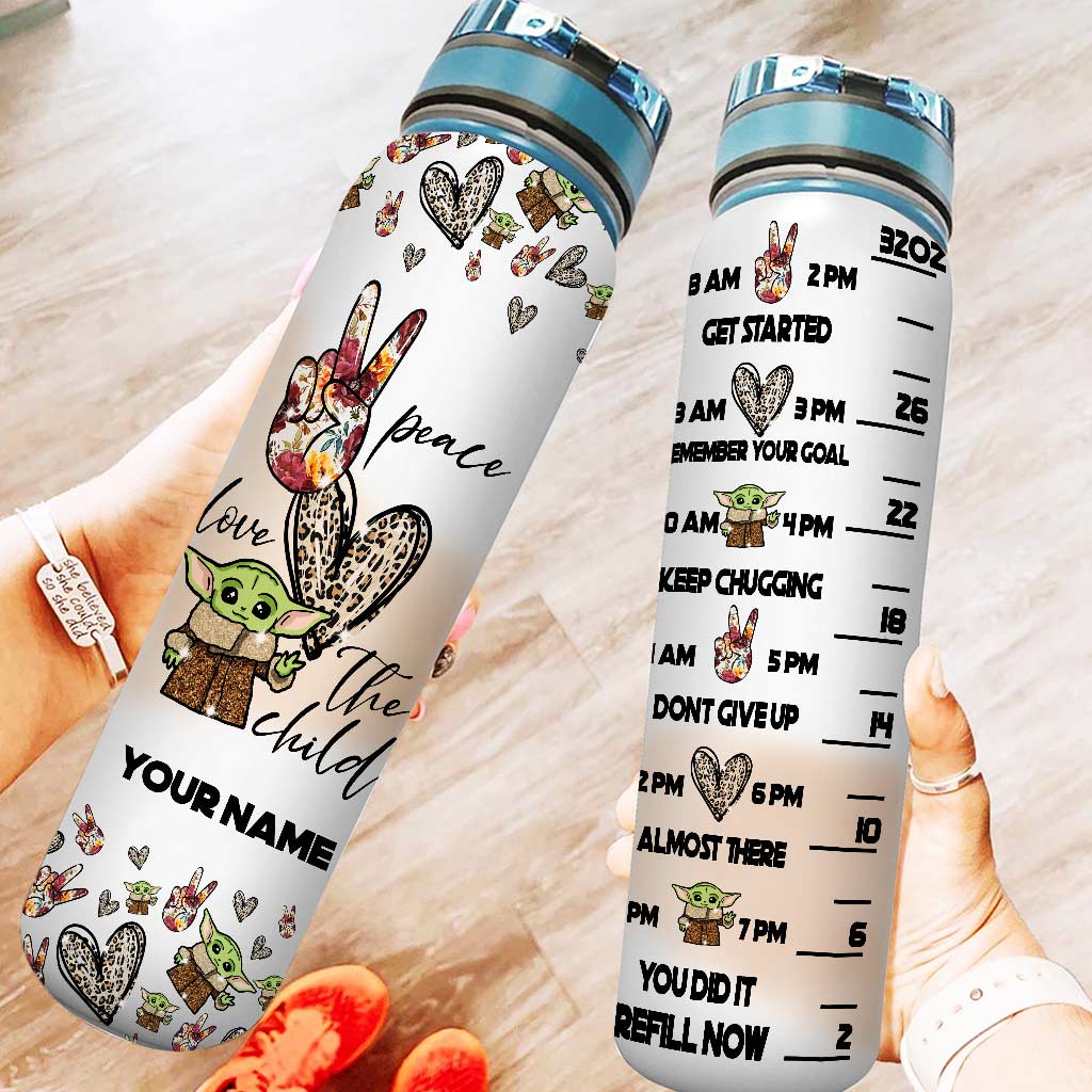 Personalized Water Tracker Bottle with Time Markers and Infuser for Hydration Water Tracker Bottle GradoCreations