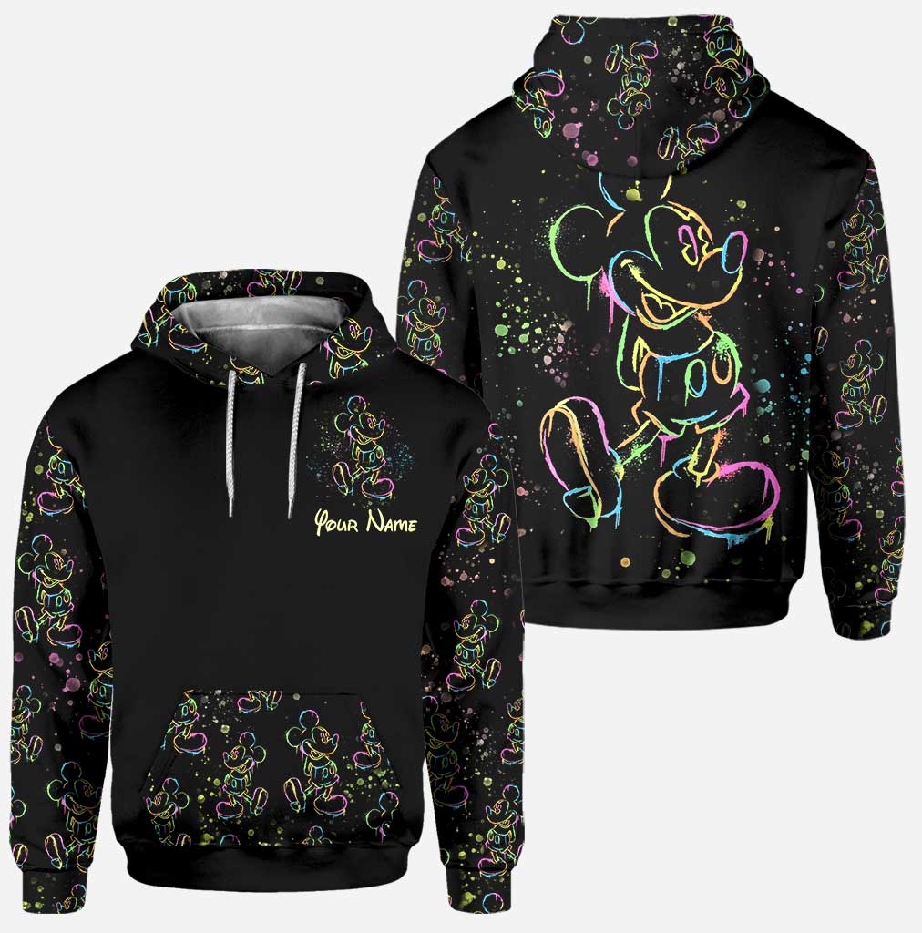 Personalized Colorful Mouse Hoodie and Leggings Set for Kids Hoodie & Leggings GradoCreations