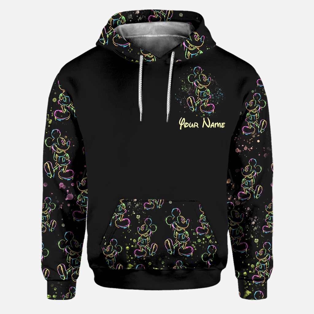 Personalized Colorful Mouse Hoodie and Leggings Set for Kids Hoodie & Leggings GradoCreations