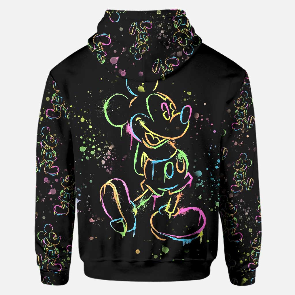 Personalized Colorful Mouse Hoodie and Leggings Set for Kids Hoodie & Leggings GradoCreations