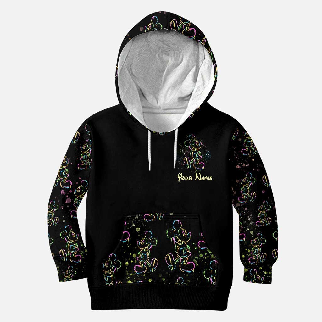 Personalized Colorful Mouse Hoodie and Leggings Set for Kids Hoodie & Leggings GradoCreations