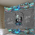 Personalized Nightmare Couple Wall Tapestry Custom Names Gift Wall Tapestry GradoCreations