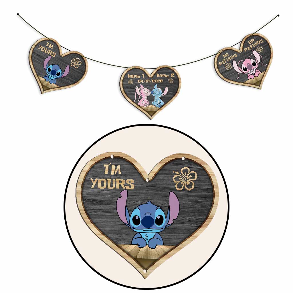 Personalized 3 Piece Garland for Couples - Custom Ohana Home Decor Garland GradoCreations