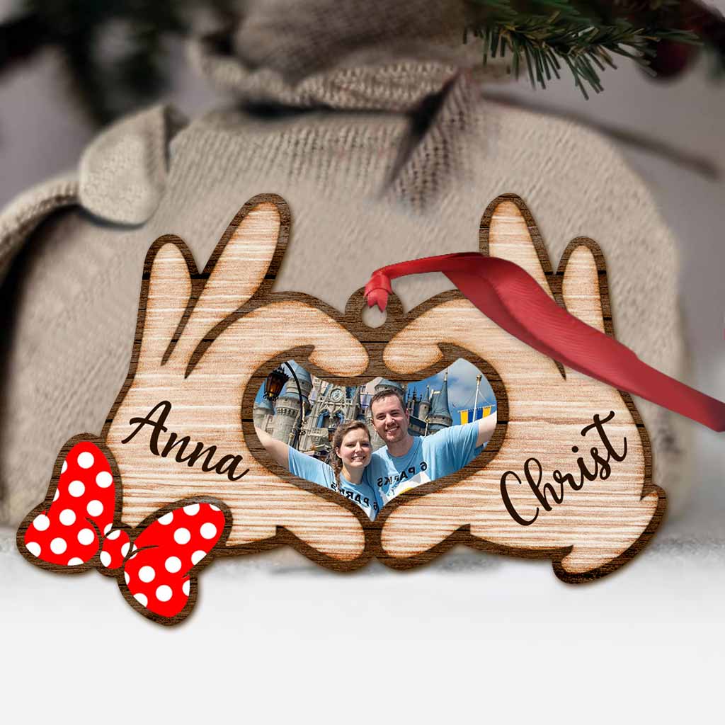 Personalized Couple Christmas Ornament Custom Photo Gift Ornament GradoCreations