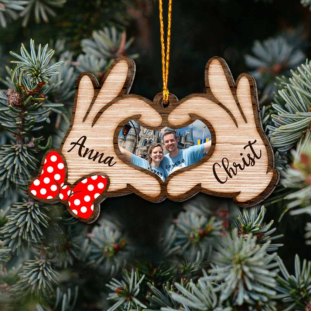 Personalized Couple Christmas Ornament Custom Photo Gift Ornament GradoCreations