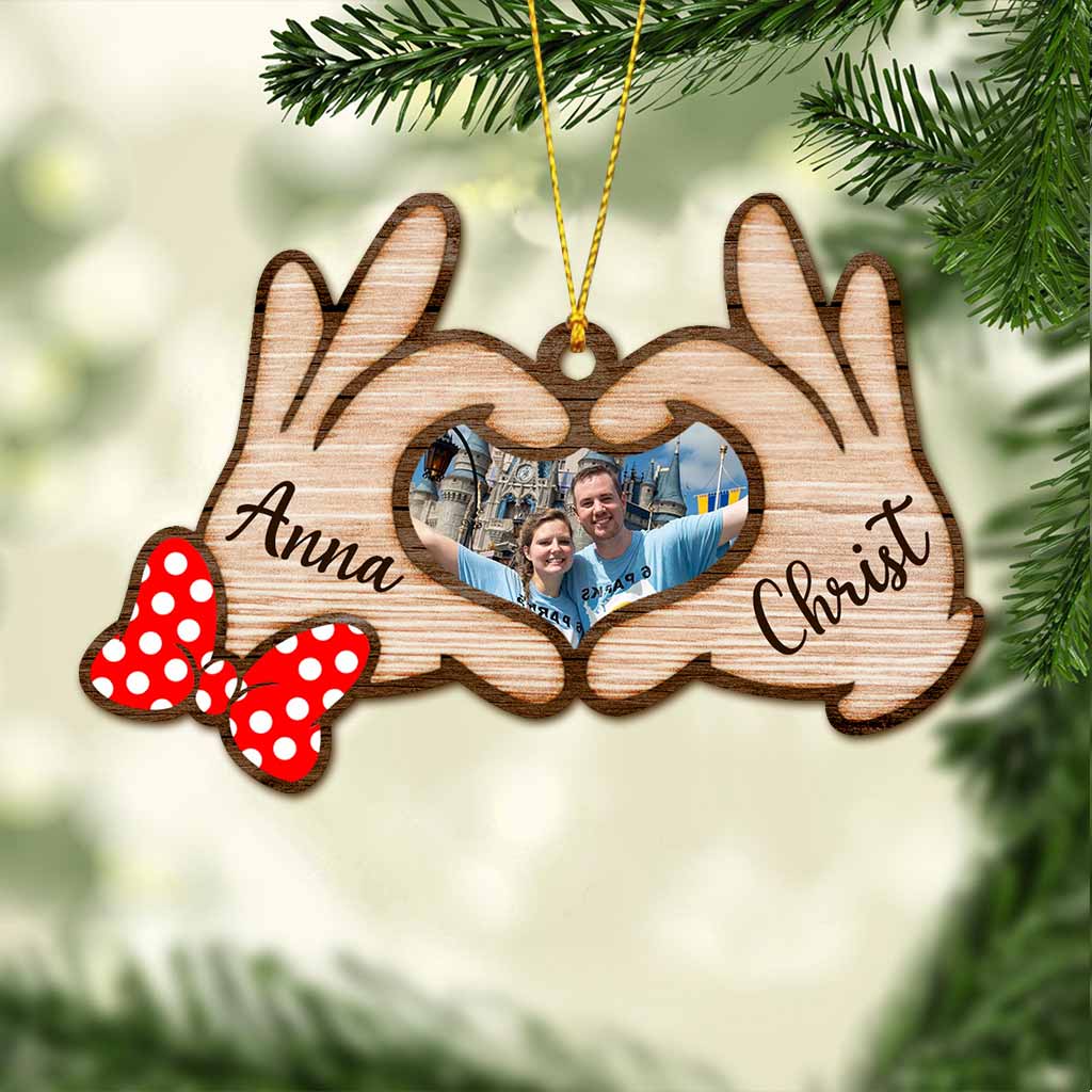 Personalized Couple Christmas Ornament Custom Photo Gift Ornament GradoCreations