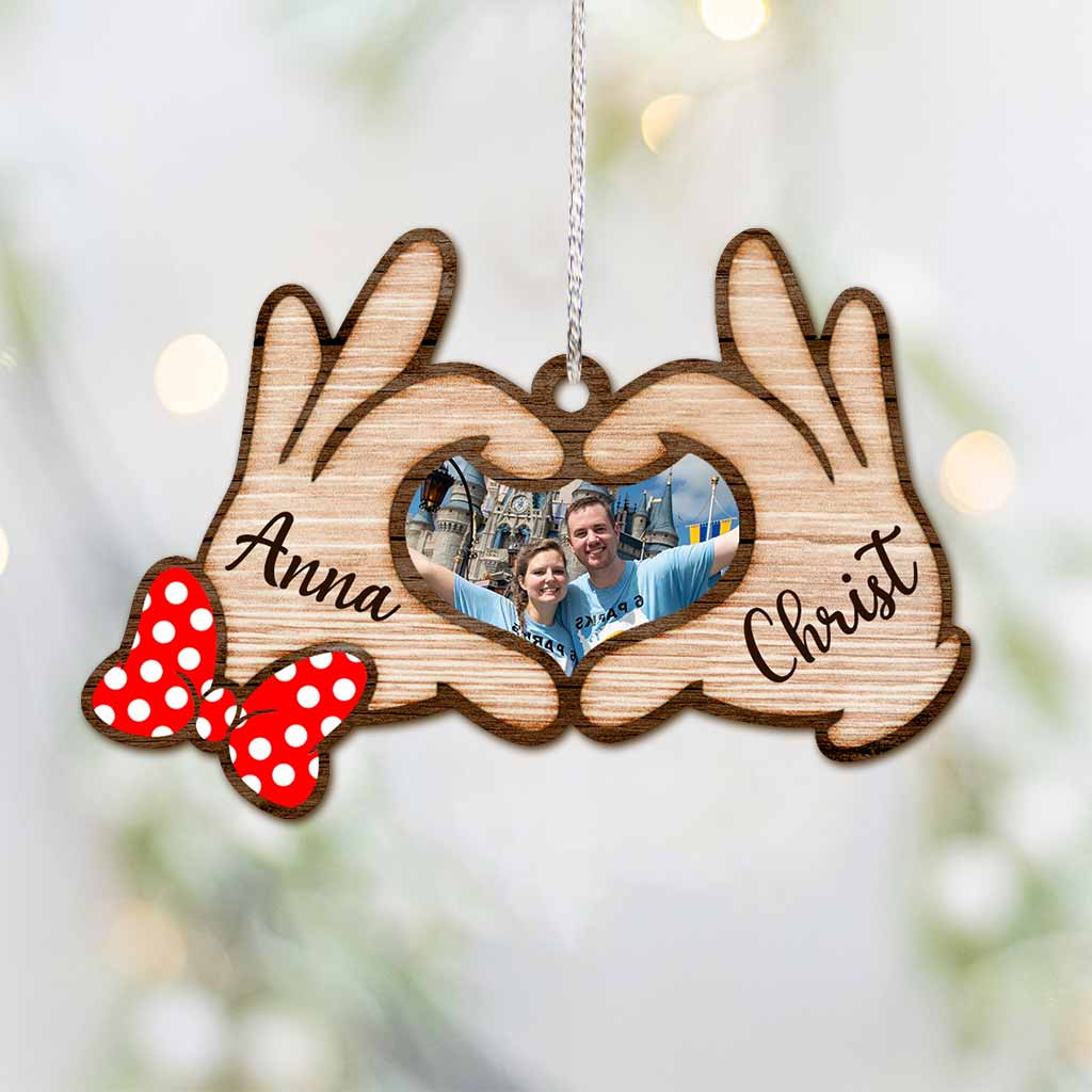 Personalized Couple Christmas Ornament Custom Photo Gift Ornament GradoCreations