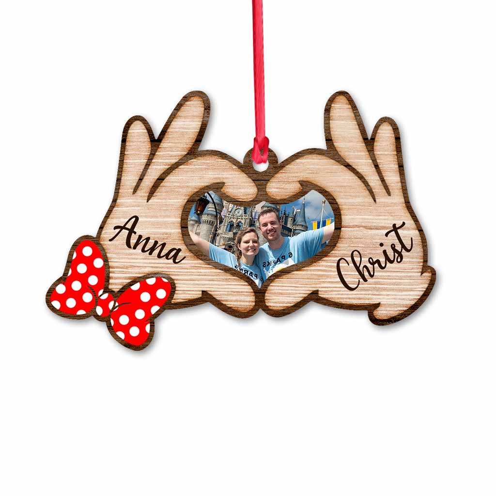 Personalized Couple Christmas Ornament Custom Photo Gift Ornament GradoCreations