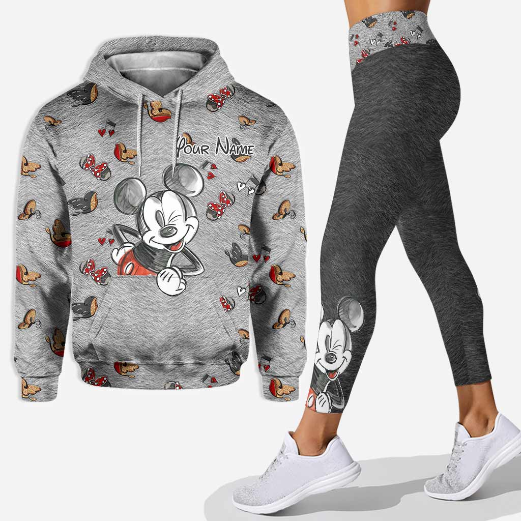 Personalized Mickey Mouse Hoodie & Leggings Set for Kids Hoodie & Leggings GradoCreations