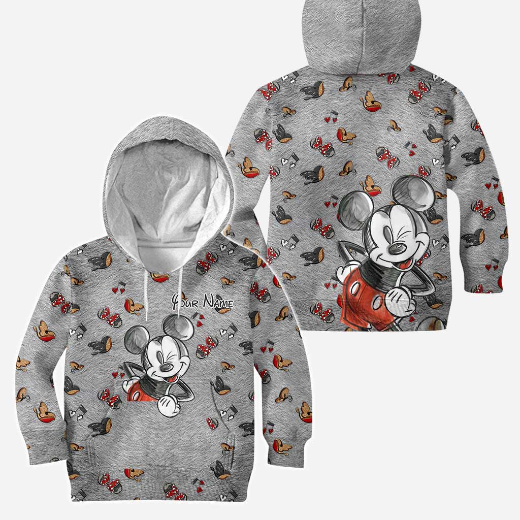 Personalized Mickey Mouse Hoodie & Leggings Set for Kids Hoodie & Leggings GradoCreations