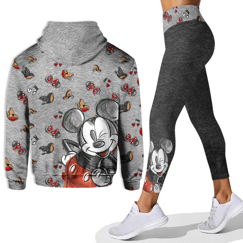 Personalized Mickey Mouse Hoodie & Leggings Set for Kids Hoodie & Leggings GradoCreations