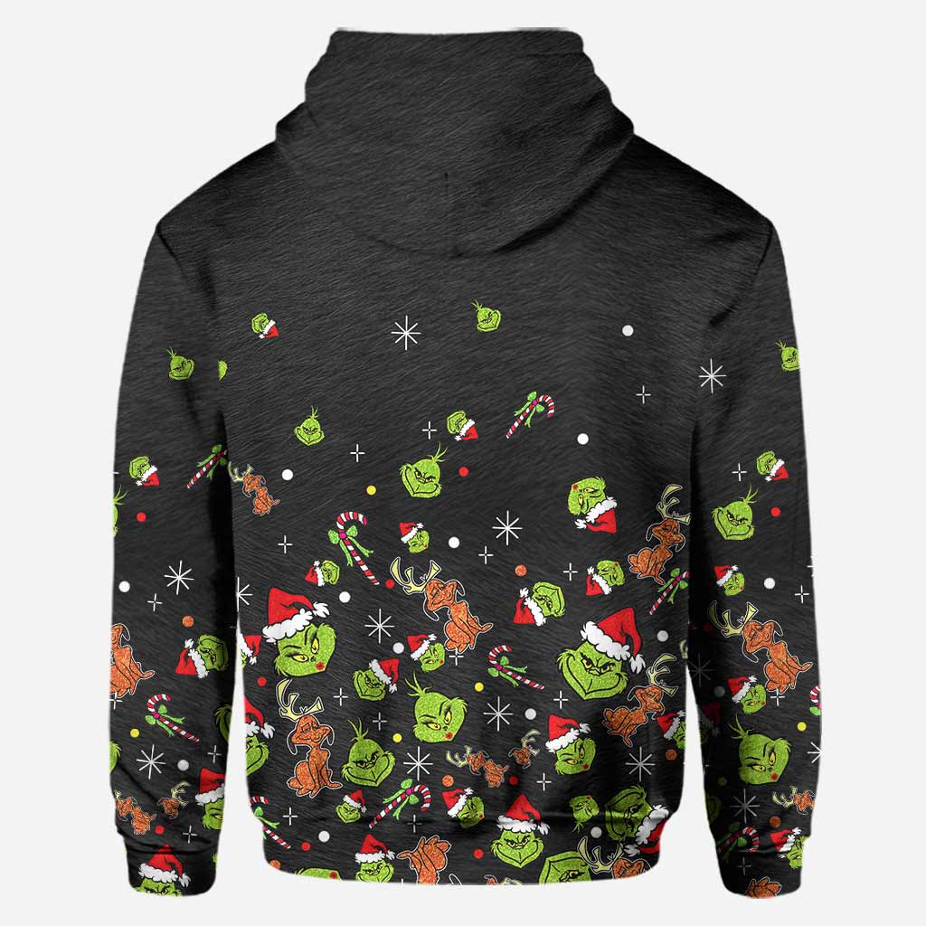 Personalized Grinch Christmas Hoodie & Leggings Set for Kids & Adults Hoodie & Leggings GradoCreations