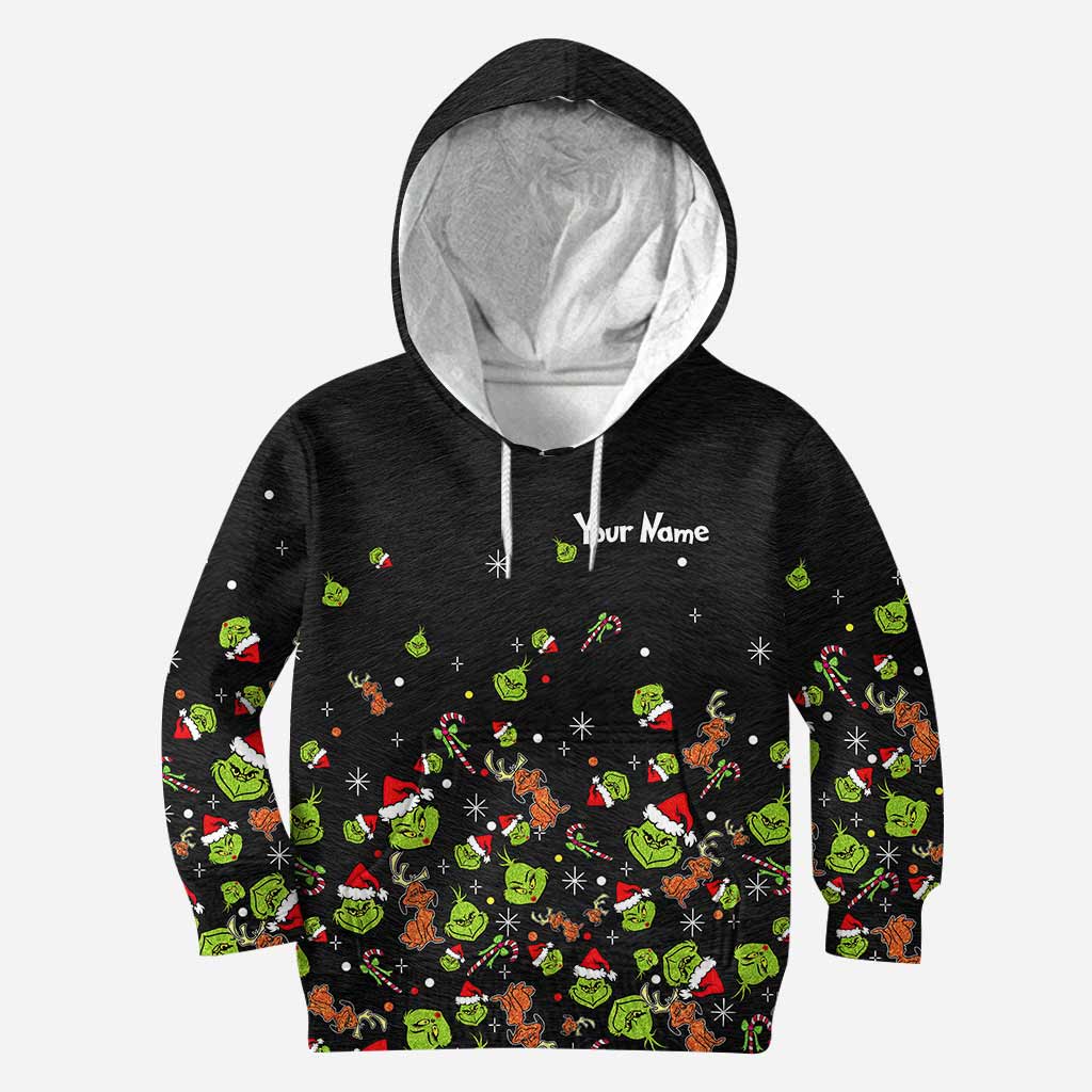 Personalized Grinch Christmas Hoodie & Leggings Set for Kids & Adults Hoodie & Leggings GradoCreations