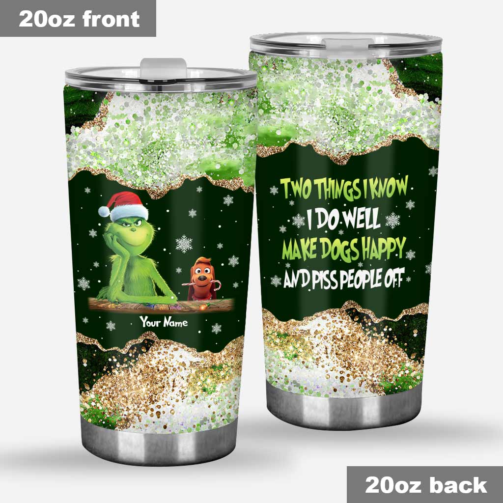 Personalized Grinch Christmas Tumbler Custom Name Gift Tumbler GradoCreations