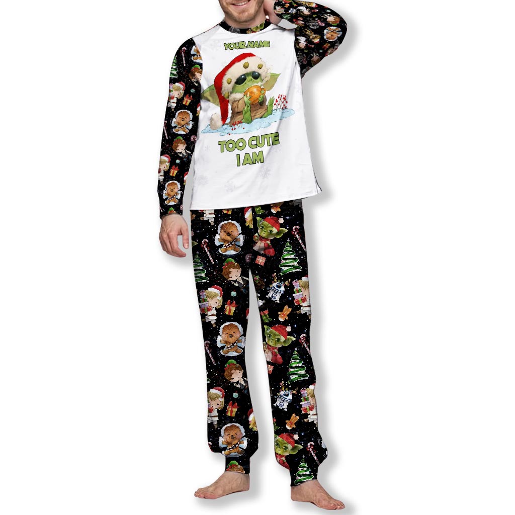 Personalized Christmas Pajamas Set with Your Name Cute Design Pajamas Set GradoCreations