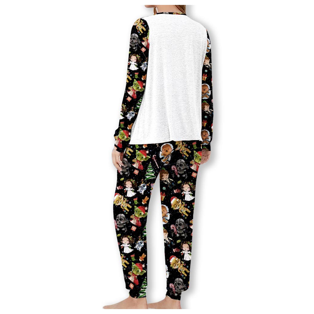 Personalized Christmas Pajamas Set with Your Name Cute Design Pajamas Set GradoCreations
