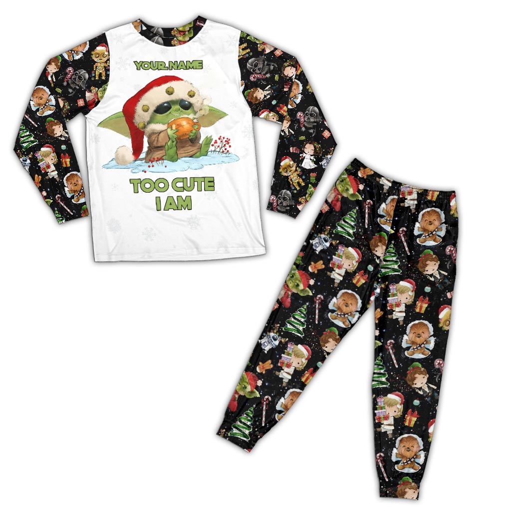 Personalized Christmas Pajamas Set with Your Name Cute Design Pajamas Set GradoCreations