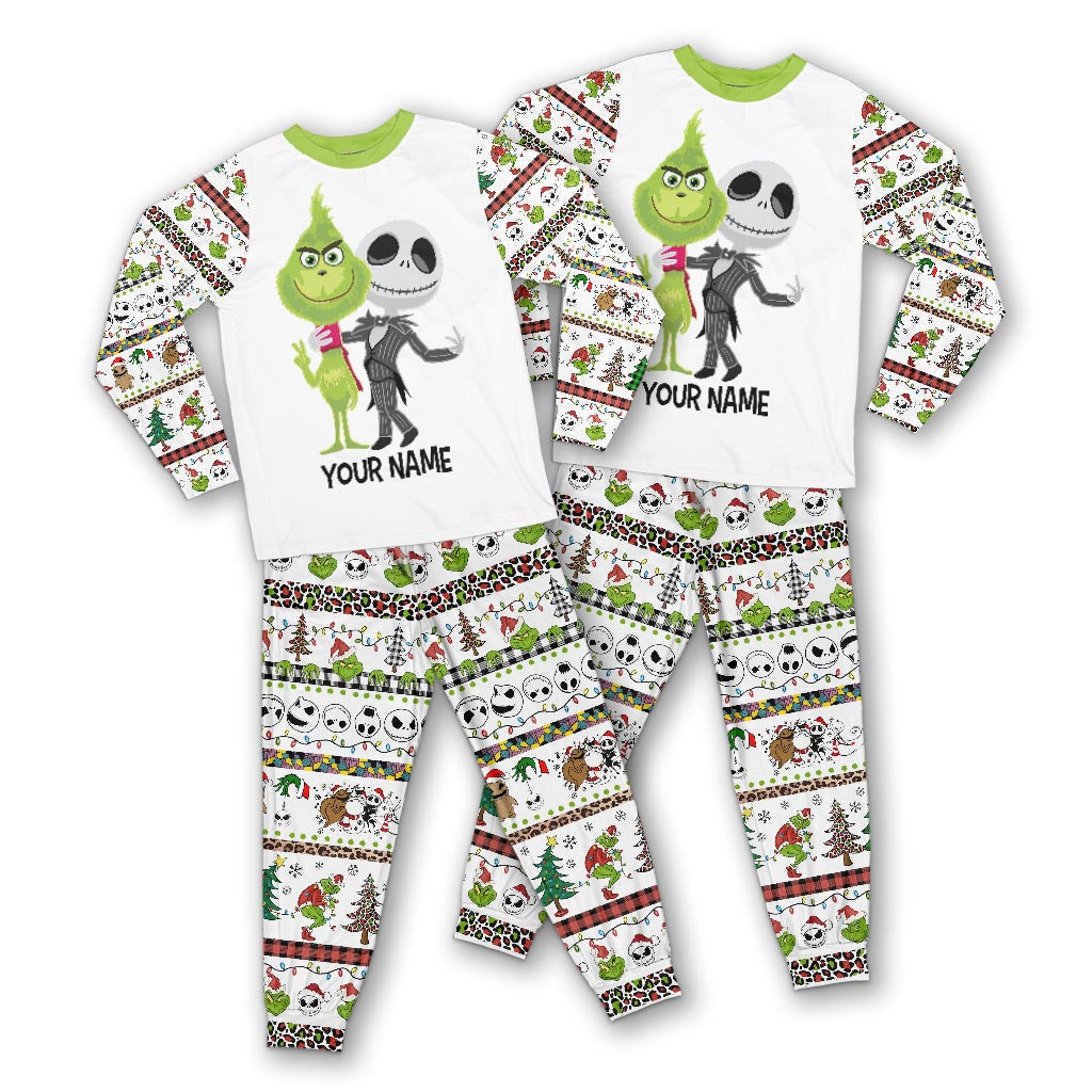Personalized Christmas Pajamas Set for Kids Custom Name Gift Pajamas Set GradoCreations