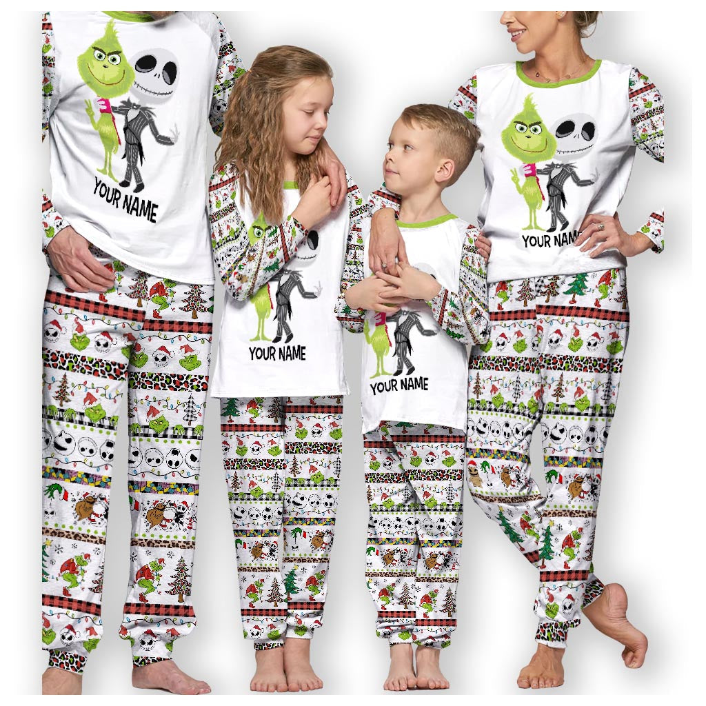 Personalized Christmas Pajamas Set for Kids Custom Name Gift Pajamas Set GradoCreations