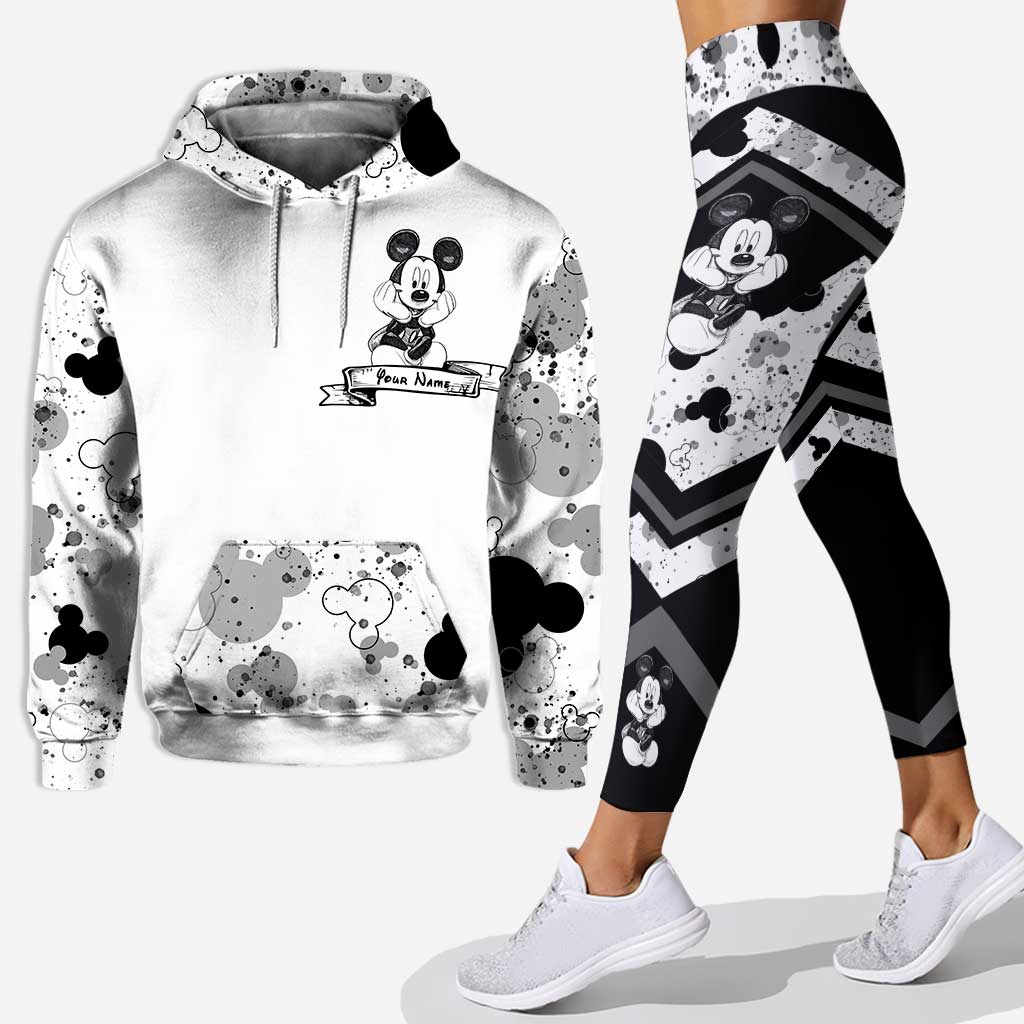 Personalized Cute Mouse Ears Hoodie & Leggings Set Gift for Kids Hoodie & Leggings GradoCreations