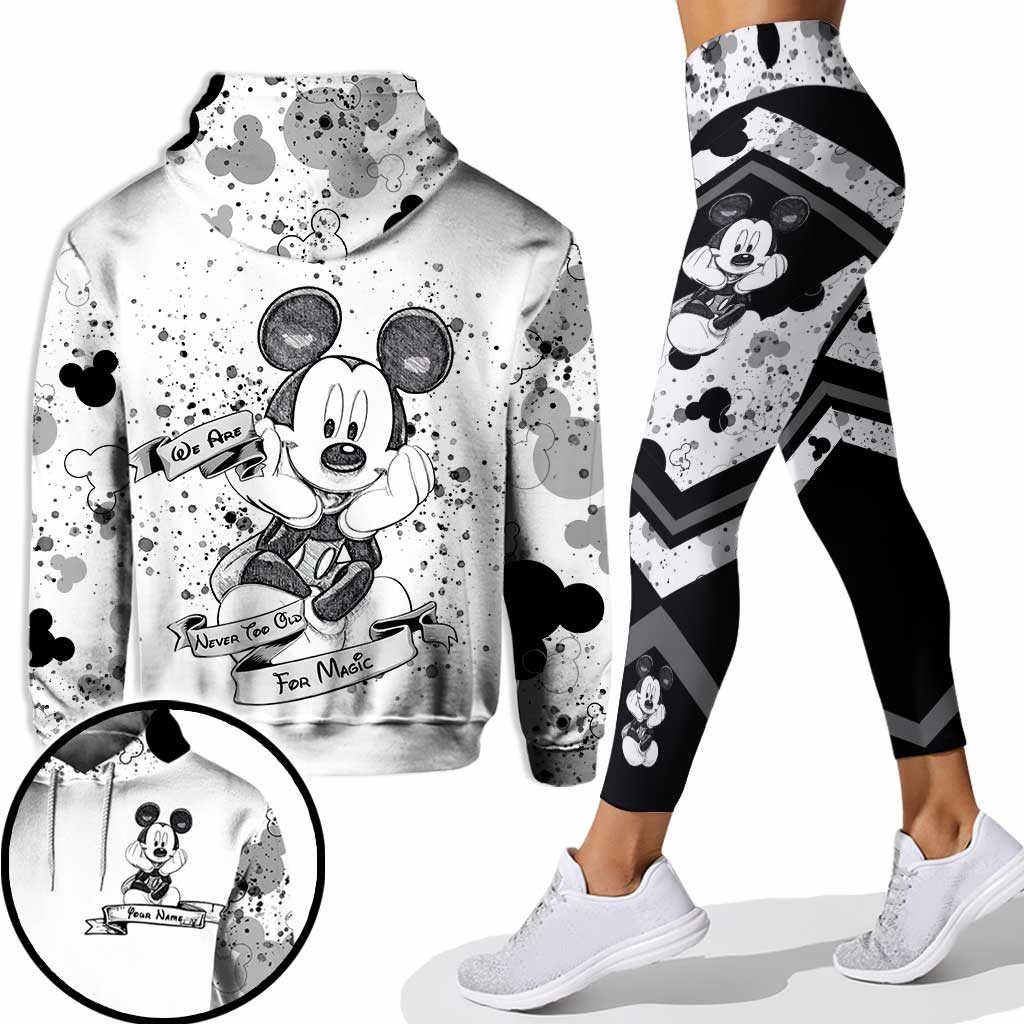 Personalized Cute Mouse Ears Hoodie & Leggings Set Gift for Kids Hoodie & Leggings GradoCreations