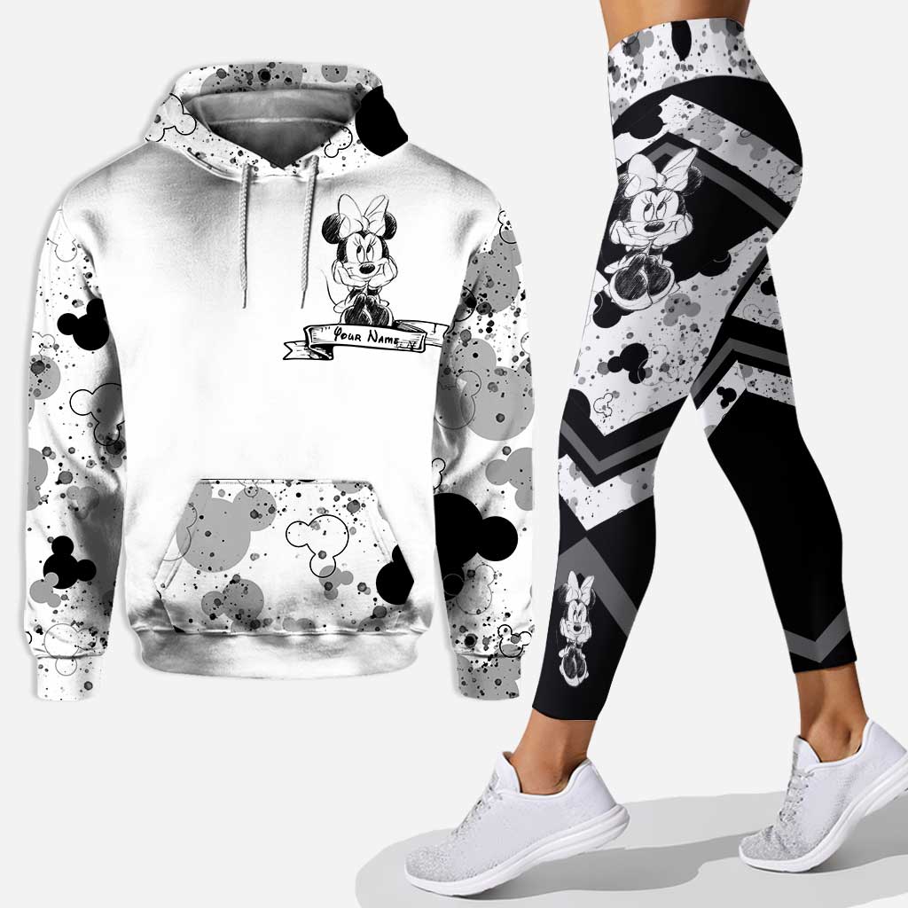 Personalized Cute Mouse Ears Hoodie & Leggings Set for Kids Hoodie & Leggings GradoCreations