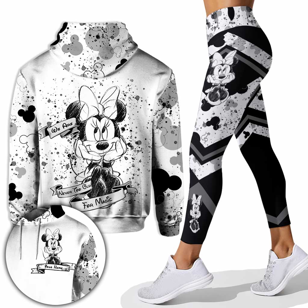 Personalized Cute Mouse Ears Hoodie & Leggings Set for Kids Hoodie & Leggings GradoCreations