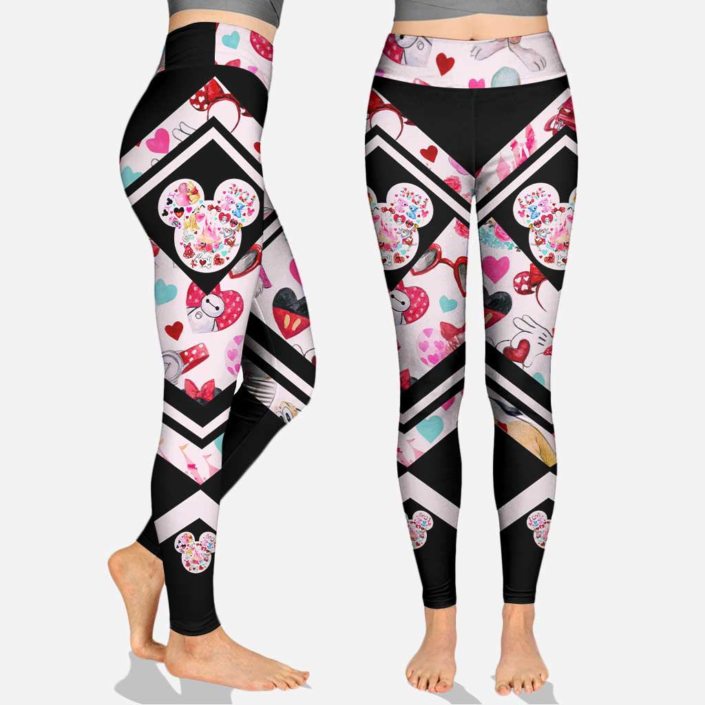 Personalized Love Mouse Ears Hoodie & Leggings Set | Custom Name Gift Hoodie & Leggings GradoCreations